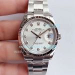 EWF Rolex Datejust All Stainless Steel Diamond Markers Watch 36MM